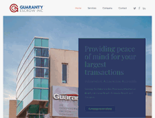 Tablet Screenshot of guaranty-escrow.com